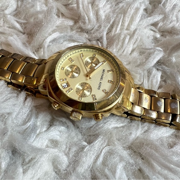 Michael Kors MK5123 Women’s Gold Stainless Steel Analog Dial Quartz Watch - Picture 4 of 6